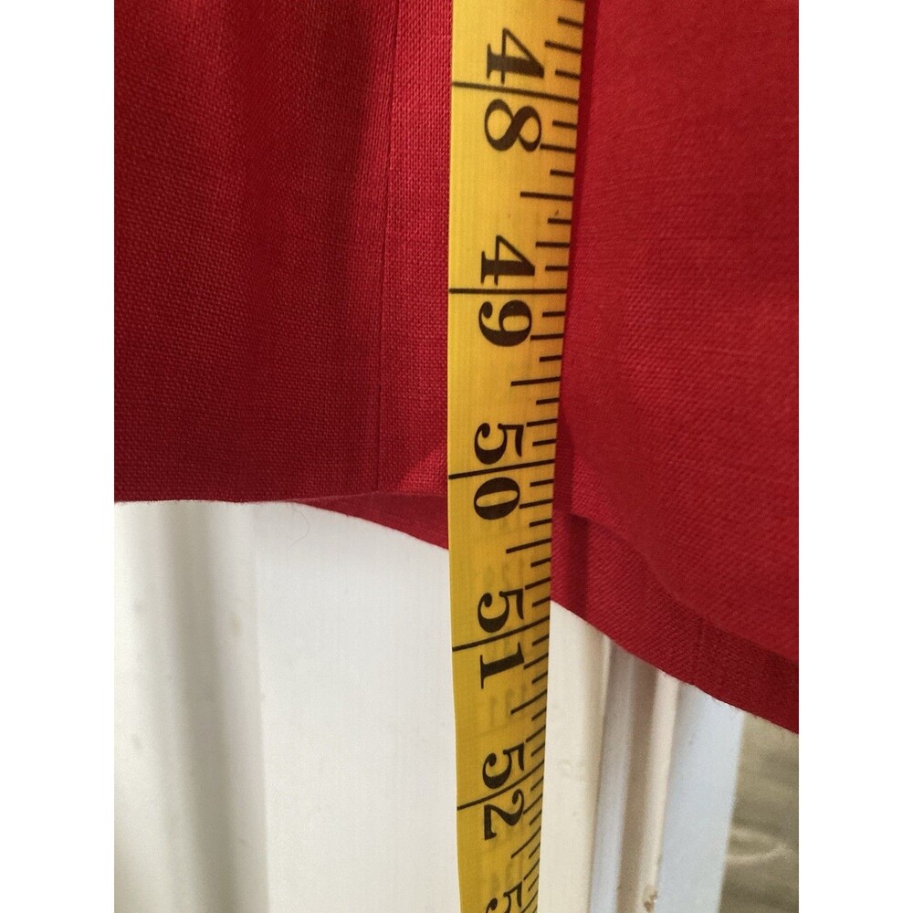 Vintage Talbots 100% Irish Linen Maxi Dress 12 Red Sleeveless ~ See Measurements - Picture 4 of 5